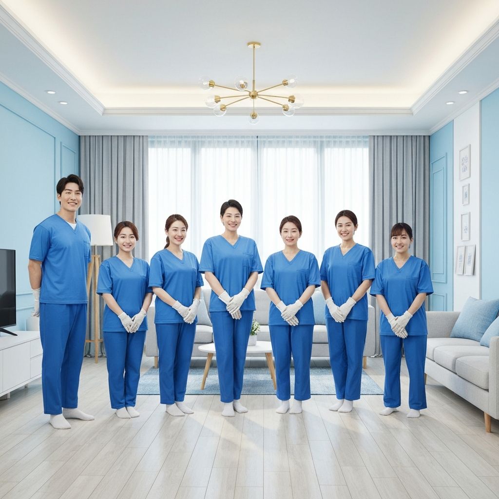 전문 청소 서비스 현장
